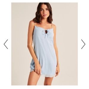 Abercrombie light blue sheer slip dress